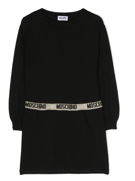Teddy Bear padded hooded Black jacket MOSCHINO