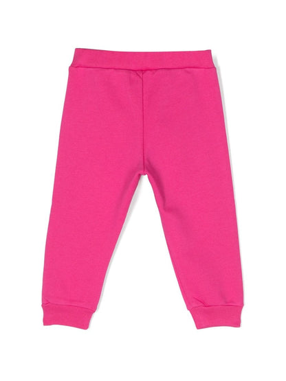 بنطال رياضي باللون الفوشيا مع طبعة شعار Fendi Kids