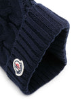 Gorro en tejido de ochos con parche del logo MONCLER