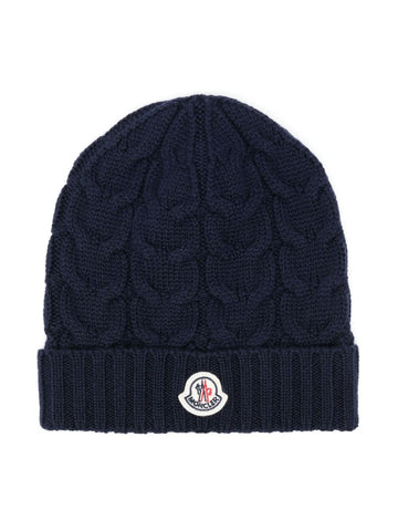 Echos knitted hat with MONCLER logo patch