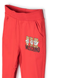 Girl's clothing - red sports suit with logo print MOSCHINO