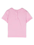 Camiseta color rosa con logo estampado Fendi Kids