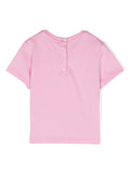 Camiseta color rosa con logo estampado Fendi Kids