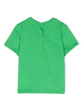Green T-shirt with logo print Fendi Kids