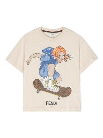 Camiseta con estampado FENDI Kids