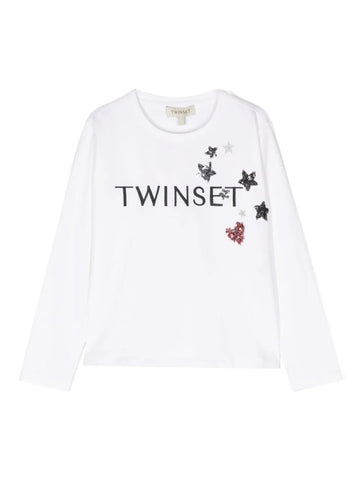 Camiseta con logo estampado TWINSET
