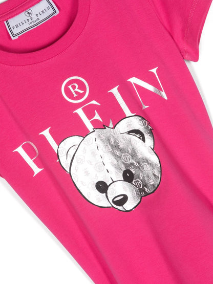 Ropa para niñas - camiseta fuxia con motivo de osito Philipp Plein