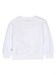 ملابس البنات - قميص من النوع الثقيل الأبيض مع طباعة شعار فيليب بلين