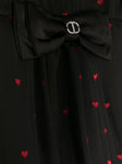 فستان أسود مع نقش قلب TWINSET
