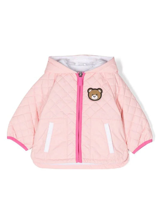 Teddy Bear padded hooded Black jacket MOSCHINO