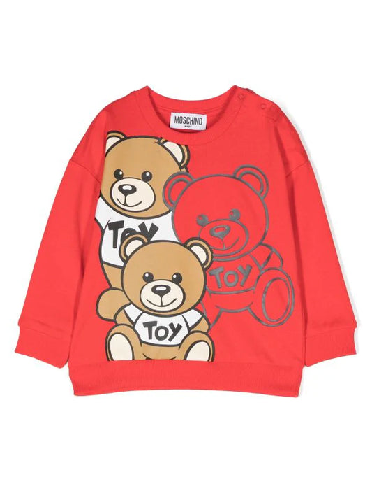 Sudadera ROJA con motivo Teddy Bear MOSCHINO