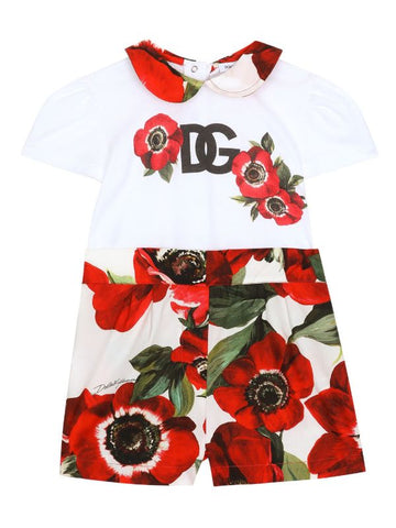 Poppy floral print set by the brand Dolce & Gabbana Kids
