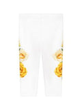 White leggings with floral motif from the  Dolce & Gabbana brand