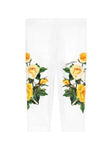White leggings with floral motif from the  Dolce & Gabbana brand