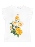 White baby T-shirt with Dolce & Gabbana logo
