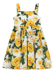 Sleeveless dress with floral print from the brand Dolce & Gabbana