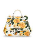 Bolso de hombro estilo tote con motivo floral de la marca Dolce & Gabbana