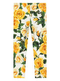 Leggings  printed with floral motif from the Dolce & Gabbana brand
