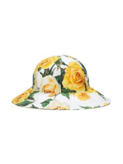 Fisherman hat with floral print from the  Dolce & Gabbana brand