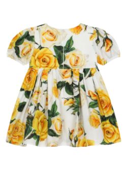 Baby dress   with floral print from the  Dolce & Gabbana brand