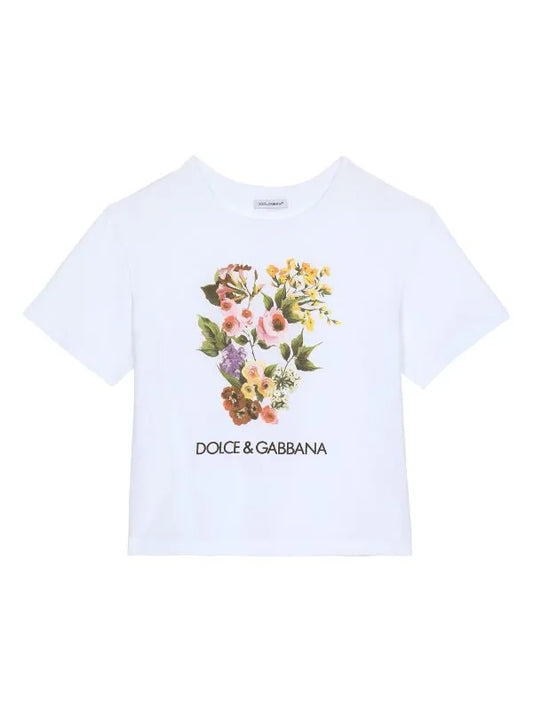 Camiseta con estampado de flores de la marca Dolce&Gabbana para niña