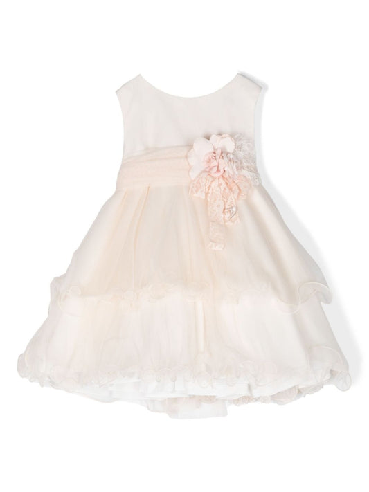 Vestido de ceremonia 334 salmón para niña de la marca MIMILÚ