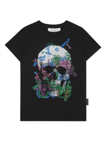 Philipp Plein crystal skull printed T-shirt
