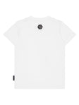 Camiseta blanca estampado con tigre de cristal Philipp Plein