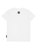 Camiseta blanca estampado con tigre de cristal Philipp Plein