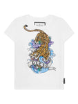 Camiseta estampado con Tigre de cristal Philipp Plein