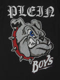 Camiseta negra estampado con buldog de cristales de la marca Philipp Plein