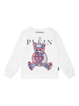 سترة بيضاء مع طفل متعدد الألوان BEAR Philipp Plein