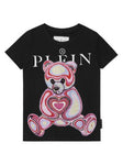 Camiseta  negra estampado con TEDDY BEAR de cristal Philipp Plein