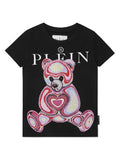 Camiseta  negra estampado con TEDDY BEAR de cristal Philipp Plein