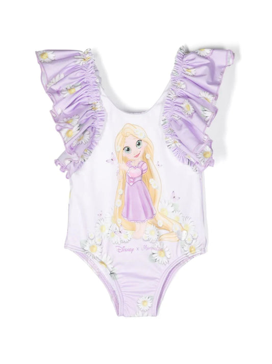 Bañador lila estampado dibujo de Disney de la marca Monnalisa