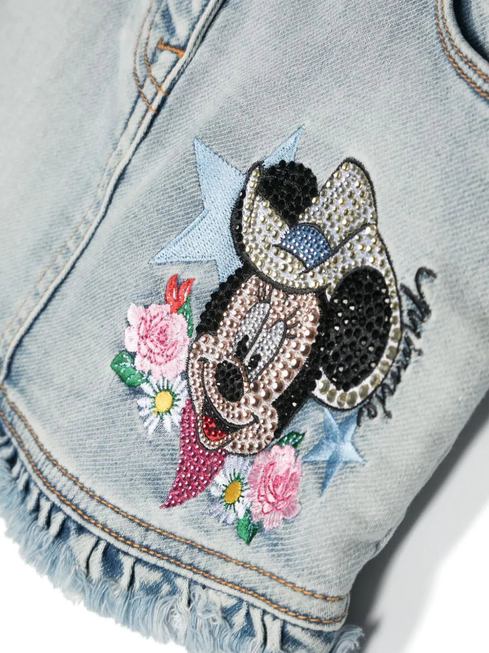 Ropa para niñas - falda vaquera estampado de MINI MOUSE de la marca MONNALISA