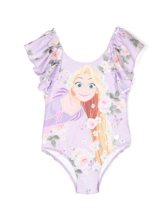 Bañador lila estampado dibujo de Disney de la marca Monnalisa