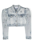 Girl´s denim jacket with crystal detail from the MONNALISA brand