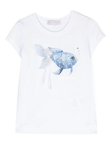 Camiseta estampado dibujo de pez de la marca Monnalisa