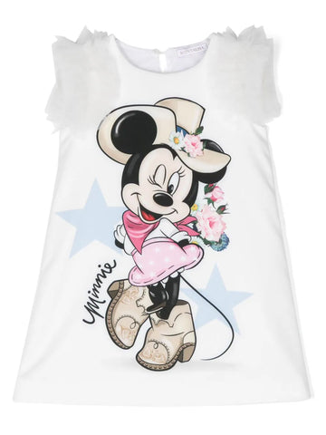 Dress for the girl with the print Minnie Mouse from Monnalisa brand