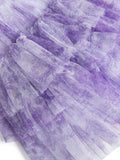 Ropa para niños -  falda tutú lila con estampado floral MONNALISA