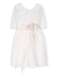 Ceremony dress 931 in white color for girls by MIMILÚ brand