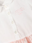 Vestido blanco para bebé con motivo del logo FF Fendi Kids