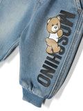 Tejanos con TEDDY BEAR de cintura elastica de la marca MOSCHINO kids