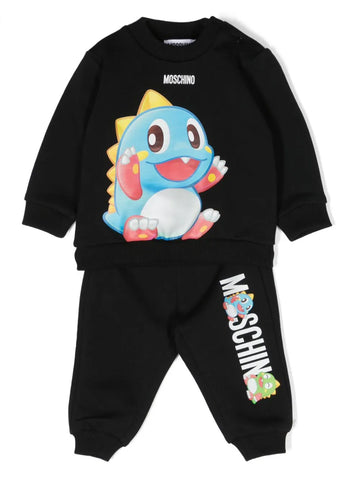 Childrenswear - sport suit with printed caricature of the  MOSCHINO brand