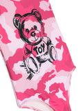 Childrenswear - Girl's pink swimming costume with bear MOSCHINO