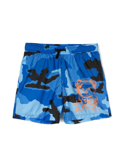 Childrenswear- green camouflage swimming costume MOSCHINO