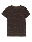 Childrenswear - brown t-shirt with monogram MOSCHINO