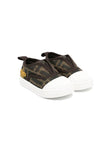 Monogrammed slip-on sneakers Fendi Kids