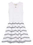 فستان أبيض بدون أكمام للفتيات مع تنورة منتفخة TWINSET